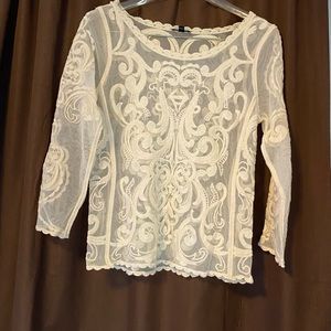 Cream Lace top